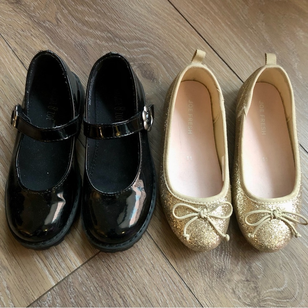 Two pairs of Girls Dress Shoes Size 11